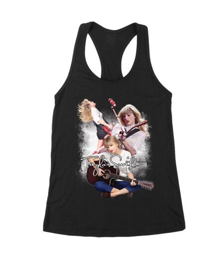 Taylor-Swift Guitar Performance Duo Style T-Shirt Women's Racerback Tank Top – Viva Party