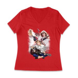 Taylor-Swift Guitar Performance Duo Style T-Shirt Women Jersey V-Neck