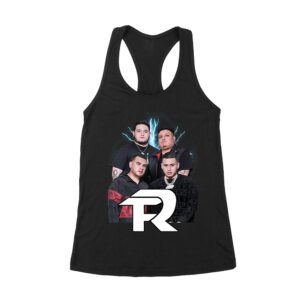 111-xpantia Fuerza Regida Team - Bold Music Collage Design Women's Racerback Tank Top – Viva Party
