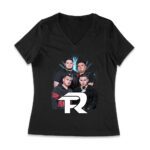 111-xpantia Fuerza Regida Team - Bold Music Collage Design Women Jersey V-Neck – Viva Party