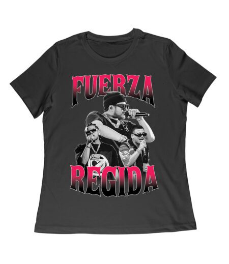 111-xpantia Fuerza Regida Photo Collage - Regional Mexican Music Group T-Shirt Design Women Relaxed – Viva Party
