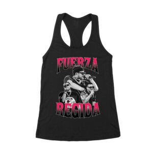 111-xpantia Fuerza Regida Photo Collage - Regional Mexican Music Group T-Shirt Design Women's Racerback Tank Top – Viva Party