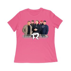 111-xpantia Fuerza Regida Team ? Collage Graphic Latino Band Tee Women Relaxed