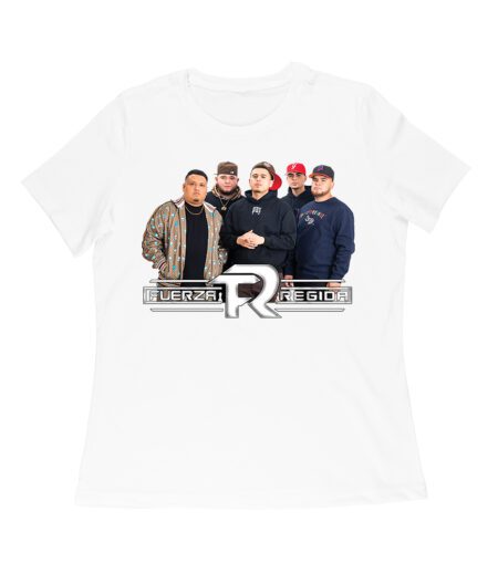 111-xpantia Fuerza Regida Team ? Collage Graphic Latino Band Tee Women Relaxed
