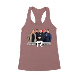 111-xpantia Fuerza Regida Team ? Collage Graphic Latino Band Tee Women's Racerback Tank Top