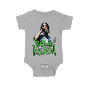 Billi-Eilish Streetwear Green Graphic T-Shirt for Music Fans Unisex Baby Jersey