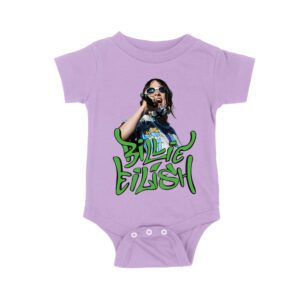 Billi-Eilish Streetwear Green Graphic T-Shirt for Music Fans Unisex Baby Jersey