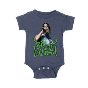Billi-Eilish Streetwear Green Graphic T-Shirt for Music Fans Unisex Baby Jersey