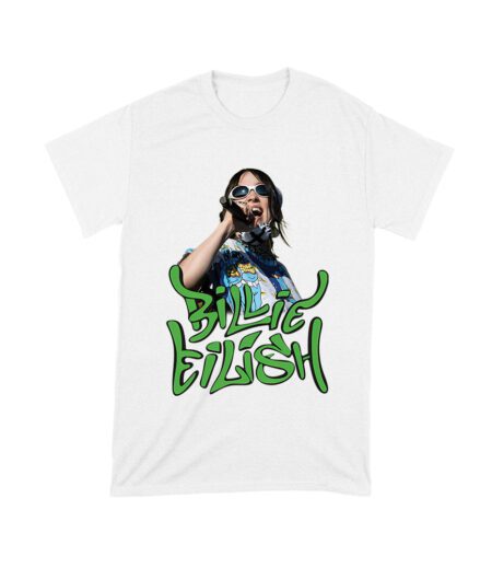 Billi-Eilish Streetwear Green Graphic T-Shirt for Music Fans Unisex Toddler