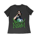 Billi-Eilish Streetwear Green Graphic T-Shirt for Music Fans Women Relaxed – Viva Party