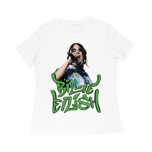 Billi-Eilish Streetwear Green Graphic T-Shirt for Music Fans Women Relaxed