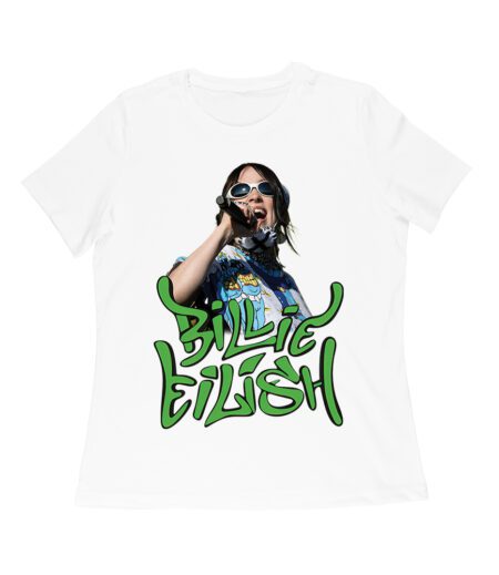 Billi-Eilish Streetwear Green Graphic T-Shirt for Music Fans Women Relaxed