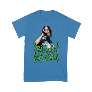 Billi-Eilish Streetwear Green Graphic T-Shirt for Music Fans Unisex Youth