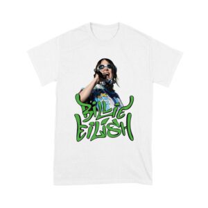 Billi-Eilish Streetwear Green Graphic T-Shirt for Music Fans Unisex Youth