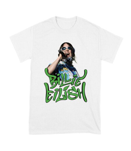 Billi-Eilish Streetwear Green Graphic T-Shirt for Music Fans Unisex Youth