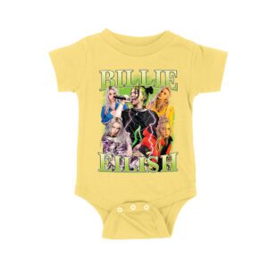 Billi-Eilsh Live Collage Concert Style T-Shirt for Music Lovers Unisex Baby Jersey