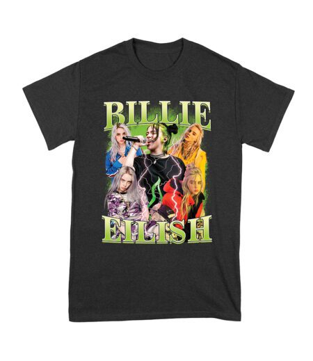 Billi-Eilsh Live Collage Concert Style T-Shirt for Music Lovers Unisex Youth – Viva Party