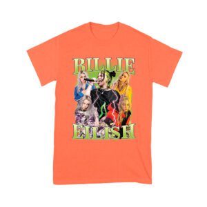Billi-Eilsh Live Collage Concert Style T-Shirt for Music Lovers Unisex Youth