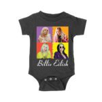 Color Pop Billie Eilish Portrait T-Shirt for Artistic Music Fans Unisex Baby Jersey – Viva Party