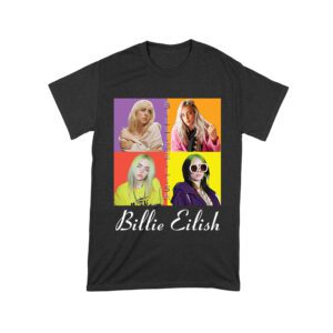 Color Pop Billie Eilish Portrait T-Shirt for Artistic Music Fans Unisex Toddler – Viva Party