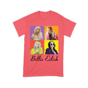 Color Pop Billie Eilish Portrait T-Shirt for Artistic Music Fans Unisex Toddler