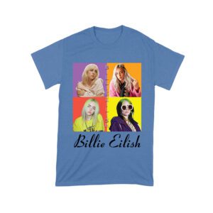 Color Pop Billie Eilish Portrait T-Shirt for Artistic Music Fans Unisex Toddler