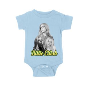 Billie Eilish Black-and-White Emotional Portrait T-Shirt for True Fans Unisex Baby Jersey