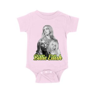 Billie Eilish Black-and-White Emotional Portrait T-Shirt for True Fans Unisex Baby Jersey