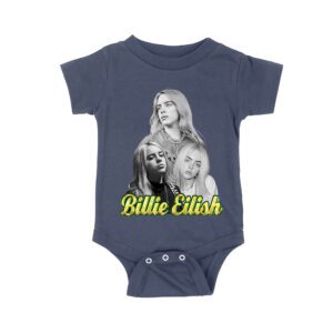 Billie Eilish Black-and-White Emotional Portrait T-Shirt for True Fans Unisex Baby Jersey