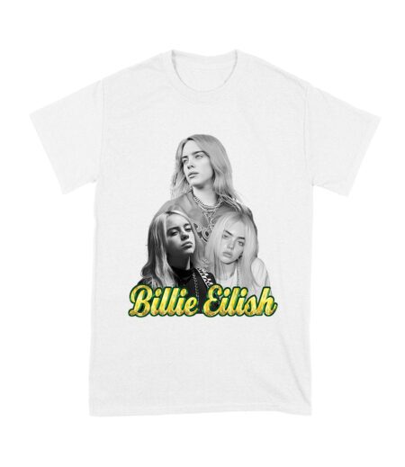 Billie Eilish Black-and-White Emotional Portrait T-Shirt for True Fans Unisex Youth