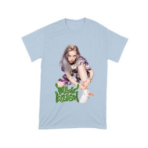 Urban Style Billie Eilish Sitting Pose Green Graffiti T-Shirt Unisex Toddler