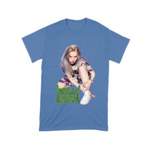 Urban Style Billie Eilish Sitting Pose Green Graffiti T-Shirt Unisex Toddler