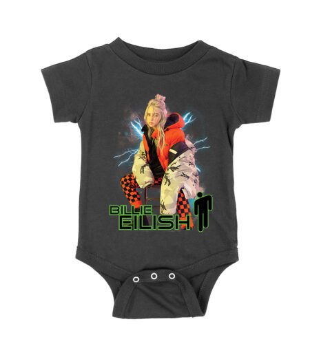 Billie Eilish Electric Vibe Oversized Hoodie Graphic T-Shirt Unisex Baby Jersey – Viva Party