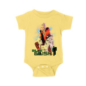 Billie Eilish Electric Vibe Oversized Hoodie Graphic T-Shirt Unisex Baby Jersey