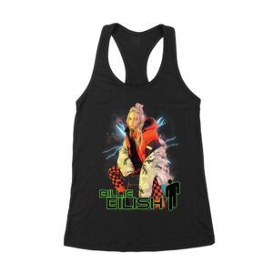 Billie Eilish Electric Vibe Oversized Hoodie Graphic T-Shirt Women's Racerback Tank Top – Viva Party
