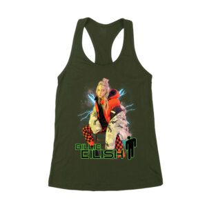 Billie Eilish Electric Vibe Oversized Hoodie Graphic T-Shirt Women's Racerback Tank Top