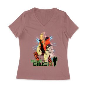 Billie Eilish Electric Vibe Oversized Hoodie Graphic T-Shirt Women Jersey V-Neck