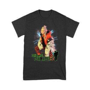 Billie Eilish Electric Vibe Oversized Hoodie Graphic T-Shirt Unisex Youth – Viva Party