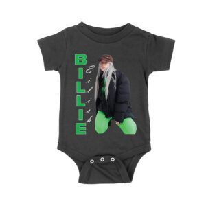 Bold Billie Eilish Vertical Text Pose T-Shirt for Stylish Fans Unisex Baby Jersey – Viva Party