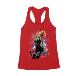 Electric Power Beyonce Graphic T-Shirt with Lightning and Bold Presence Women's Racerback Tank Top