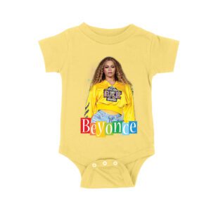 Yellow Sweatshirt Style Beyonce T-Shirt with Confident Stage Look Unisex Baby Jersey