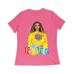 Yellow Sweatshirt Style Beyonce T-Shirt with Confident Stage Look Women Relaxed
