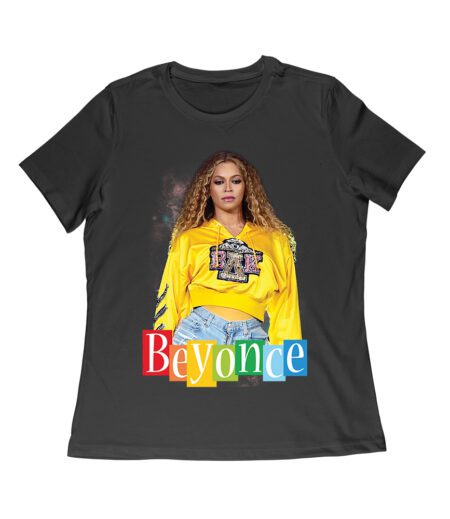 Yellow Sweatshirt Style Beyonce T-Shirt with Confident Stage Look Women Relaxed – Viva Party