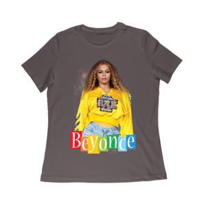Yellow Sweatshirt Style Beyonce T-Shirt with Confident Stage Look Women Relaxed
