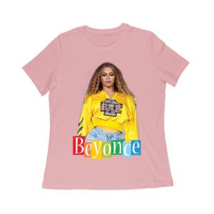 Yellow Sweatshirt Style Beyonce T-Shirt with Confident Stage Look Women Relaxed