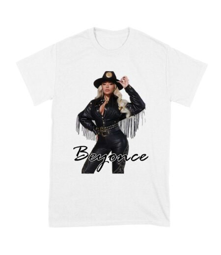 Cowgirl Hat and Fringe Jacket Beyonce Graphic Tee with Signature Style Unisex Youth