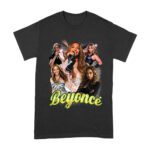 Multi-Image Singing Beyonce Graphic T-Shirt with Spark Effects Unisex Adult – Viva Party