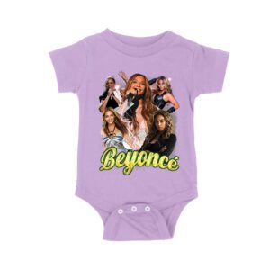 Multi-Image Singing Beyonce Graphic T-Shirt with Spark Effects Unisex Baby Jersey