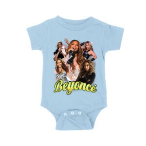 Multi-Image Singing Beyonce Graphic T-Shirt with Spark Effects Unisex Baby Jersey