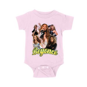 Multi-Image Singing Beyonce Graphic T-Shirt with Spark Effects Unisex Baby Jersey